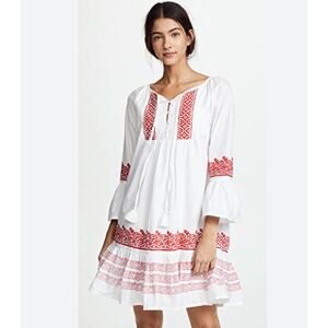 Roller Rabbit White and Red Midi Dress